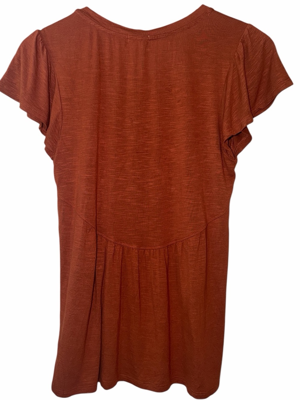 Mason & Belle Anthropologie Women’s Small T-Shirt Lace Accent Flutter Sleeves - Picture 3 of 5